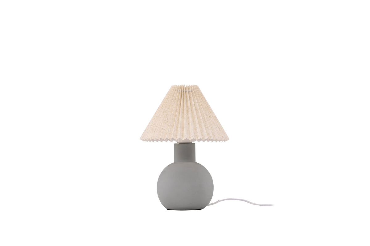 Älvsborg bordslampa grå betong med brunt tyg