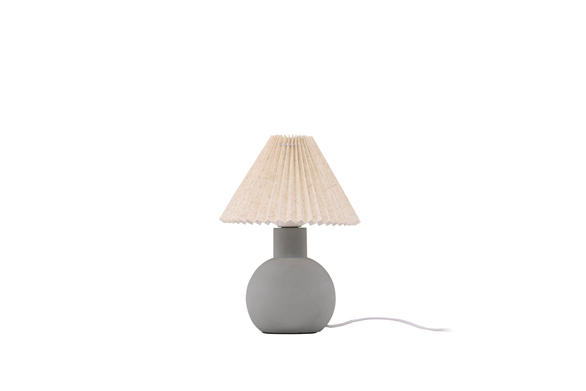 Älvsborg bordslampa grå betong med brunt tyg
