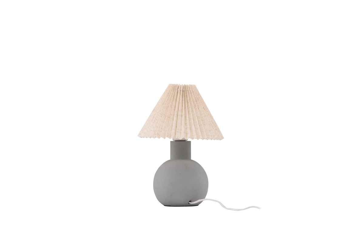 Älvsborg bordslampa grå betong med brunt tyg
