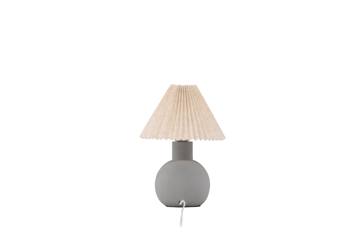 Älvsborg bordslampa grå betong med brunt tyg