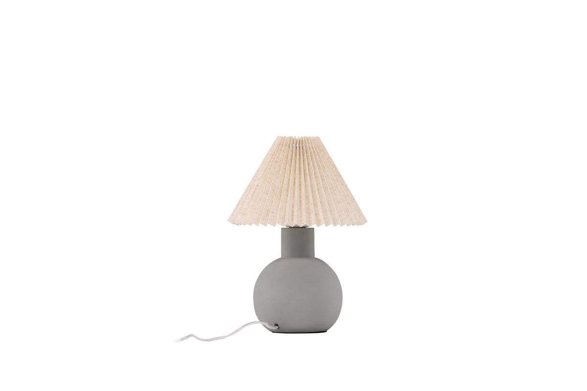 Älvsborg bordslampa grå betong med brunt tyg
