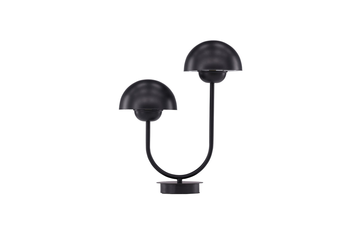Lyckorna bordslampa svart metall