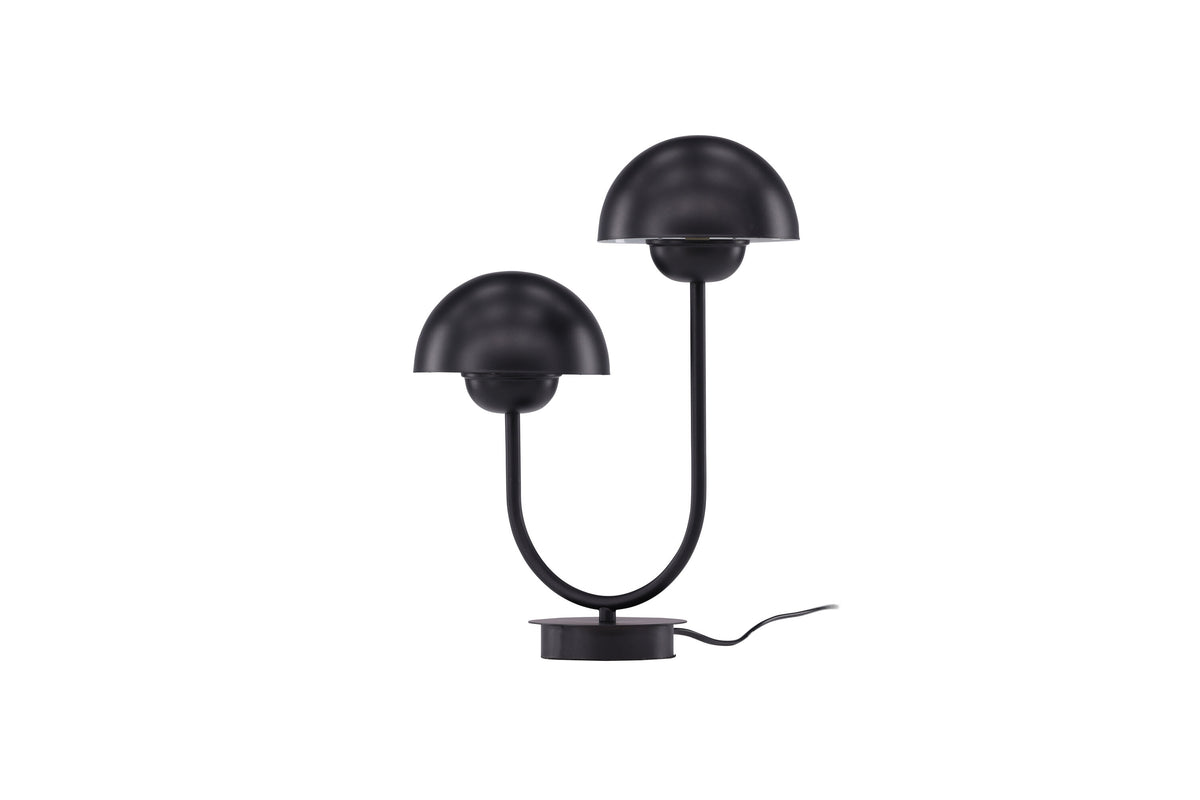 Lyckorna bordslampa svart metall