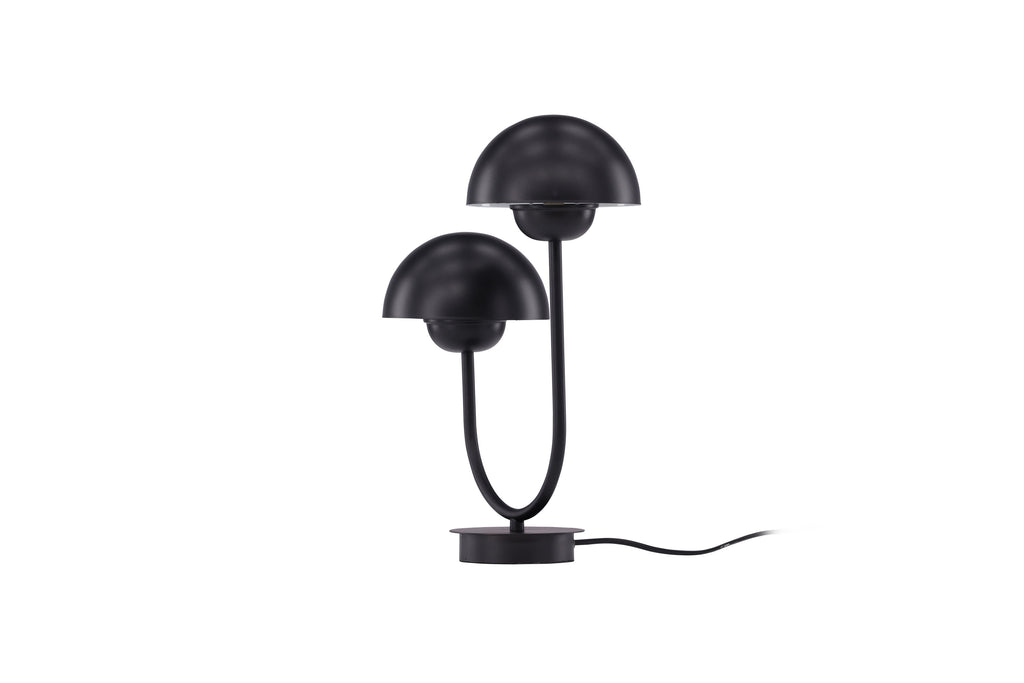 Lyckorna bordslampa svart metall