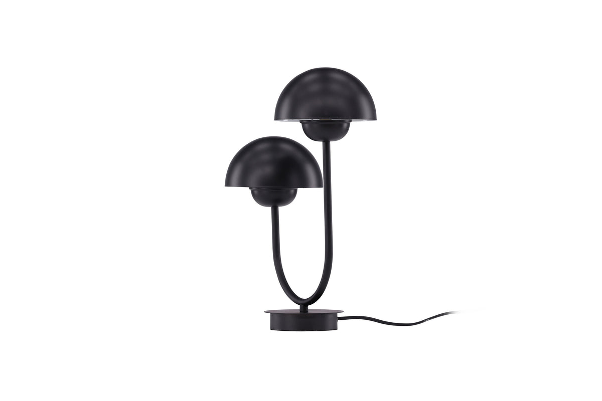 Lyckorna bordslampa svart metall