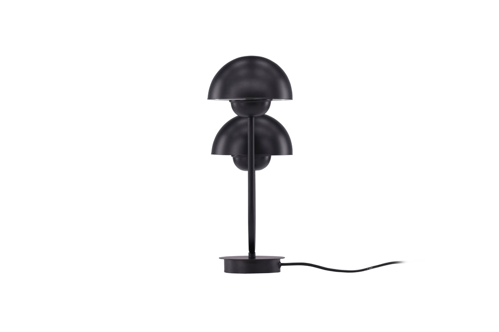 Lyckorna bordslampa svart metall