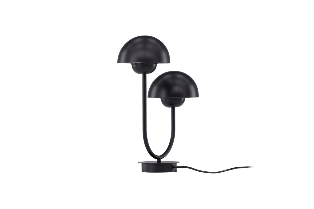 Lyckorna bordslampa svart metall