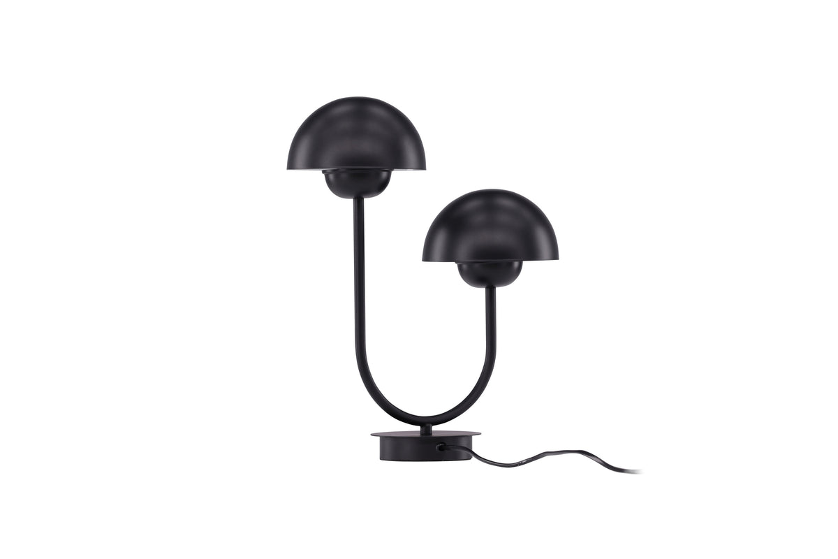 Lyckorna bordslampa svart metall