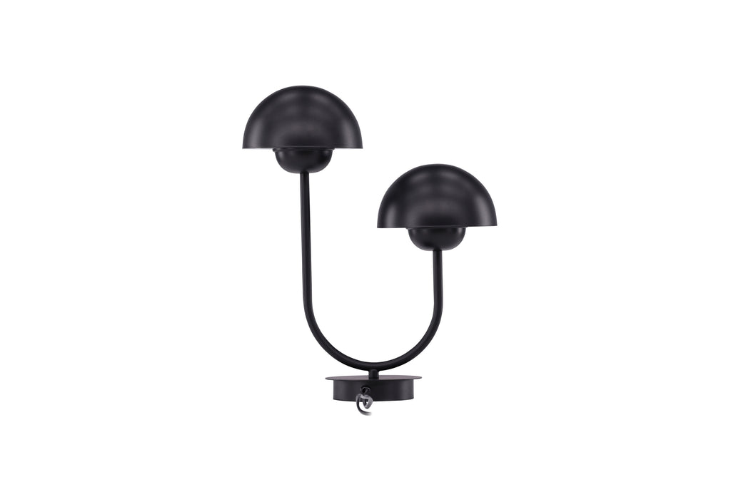Lyckorna bordslampa svart metall