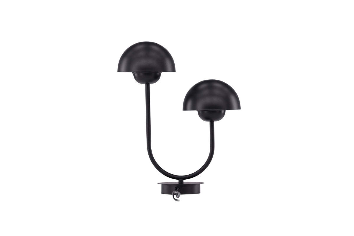 Lyckorna bordslampa svart metall