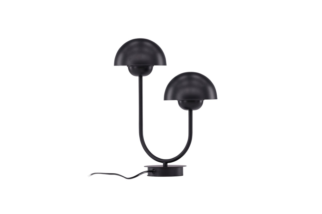 Lyckorna bordslampa svart metall