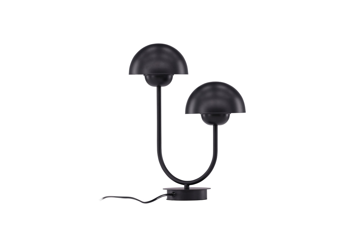 Lyckorna bordslampa svart metall