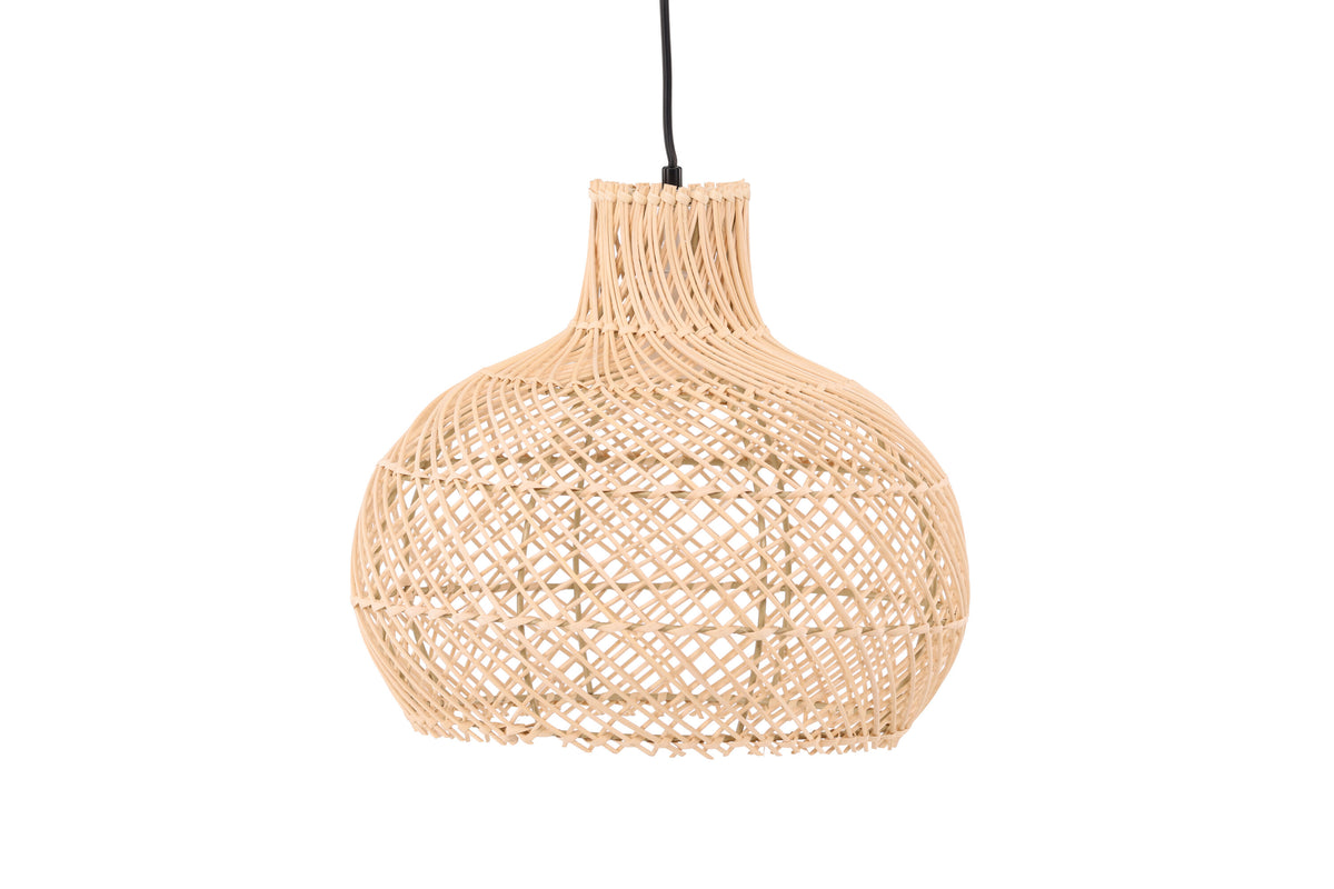 Varekil stor taklampa i naturfärgad rotting