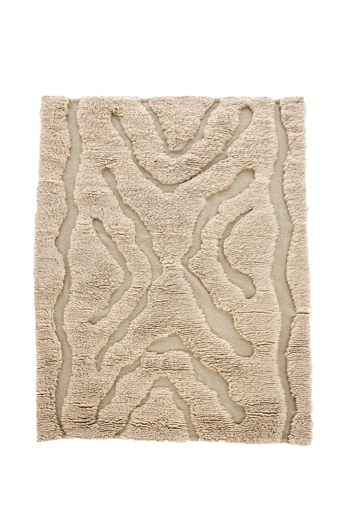 Trondheim x Josefin Lustig ullmatta 170x240 cm beige/vit