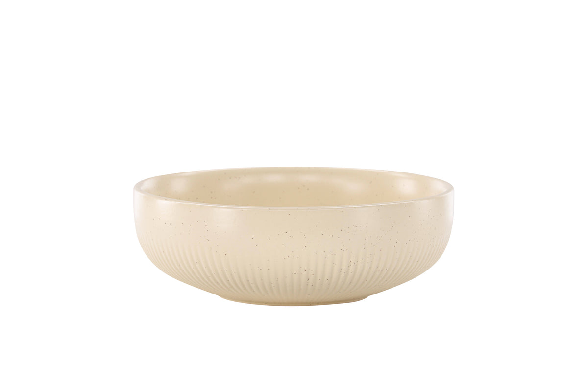 Posh ljusstake 18x6 cm beige med svarta prickar