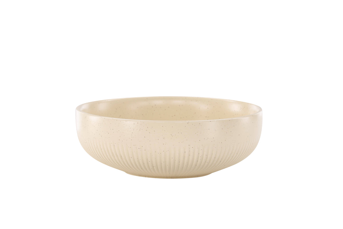 Posh ljusstake 18x6 cm beige med svarta prickar