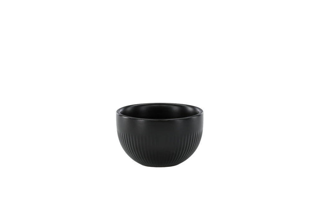Posh ljusstake 9x6 cm mattsvart stengods