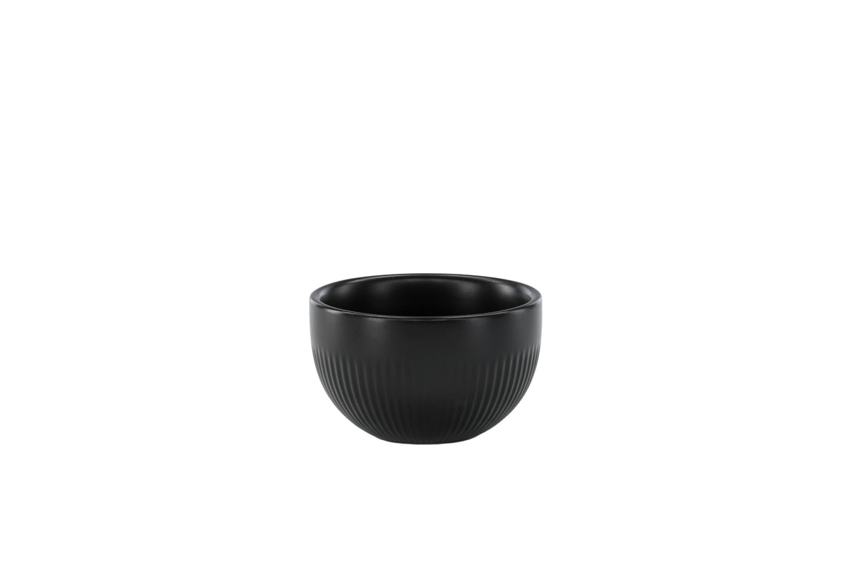 Posh ljusstake 9x6 cm mattsvart stengods