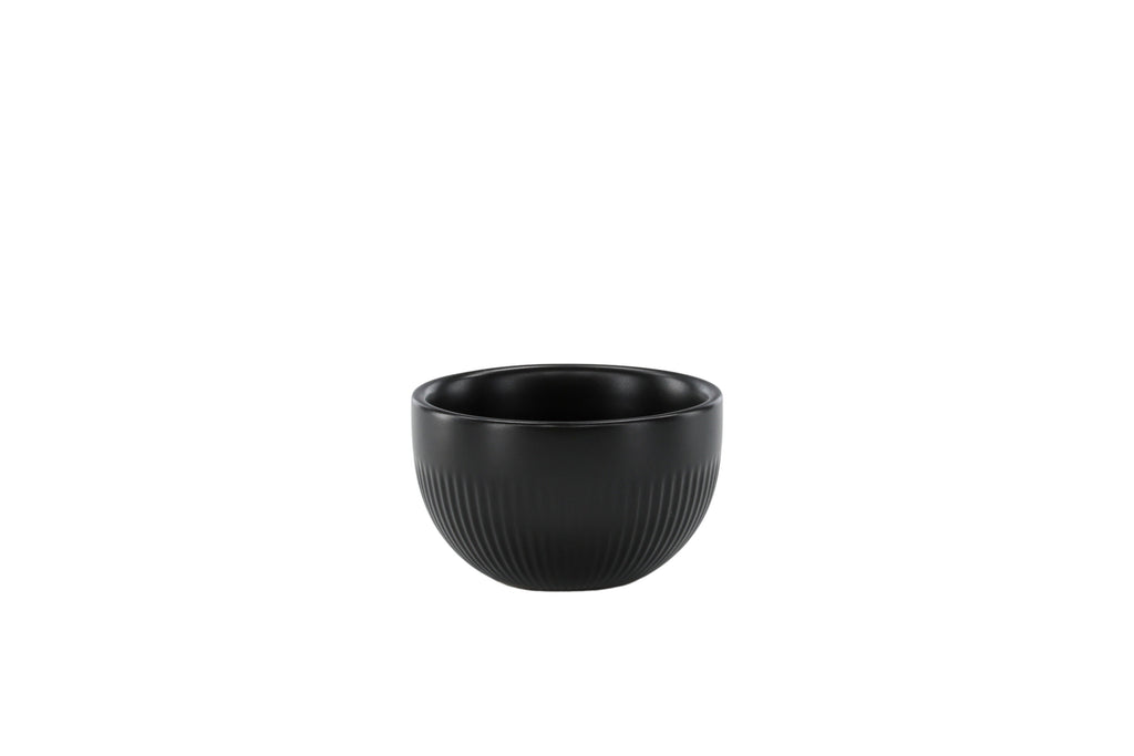 Posh ljusstake 9x6 cm mattsvart stengods