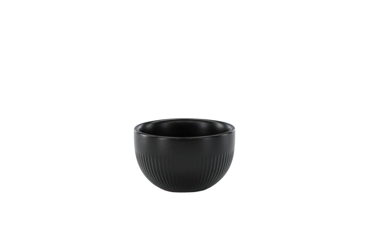 Posh ljusstake 9x6 cm mattsvart stengods