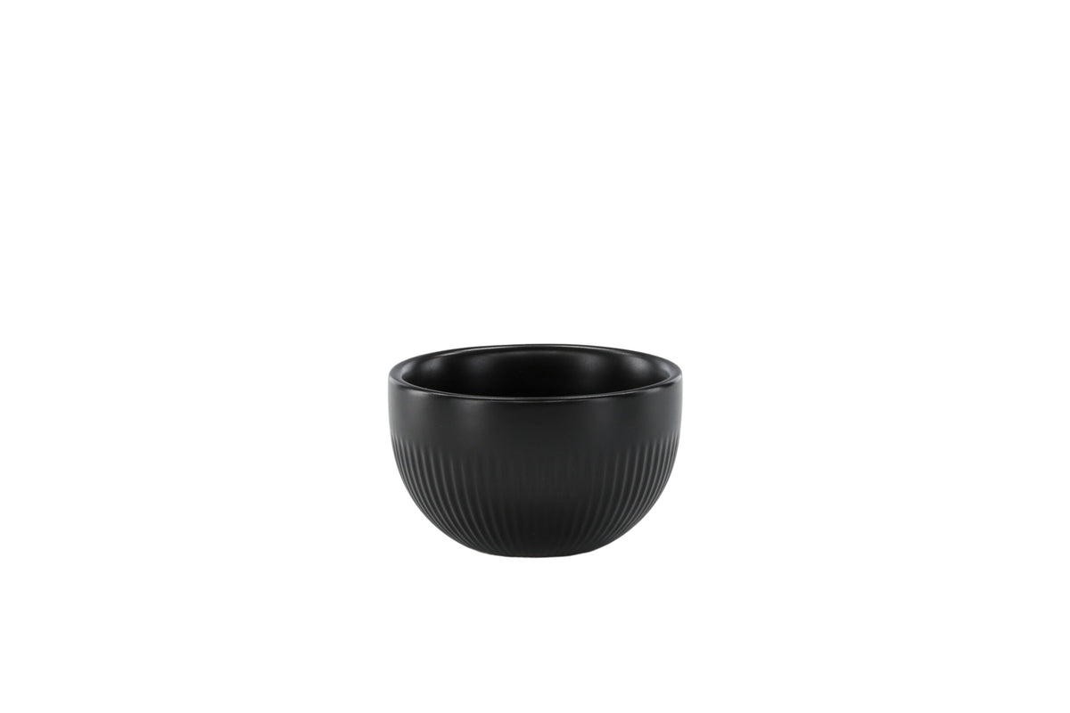 Posh ljusstake 9x6 cm mattsvart stengods