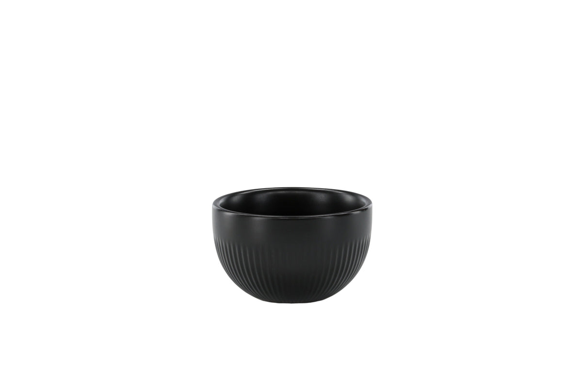Posh ljusstake 9x6 cm mattsvart stengods