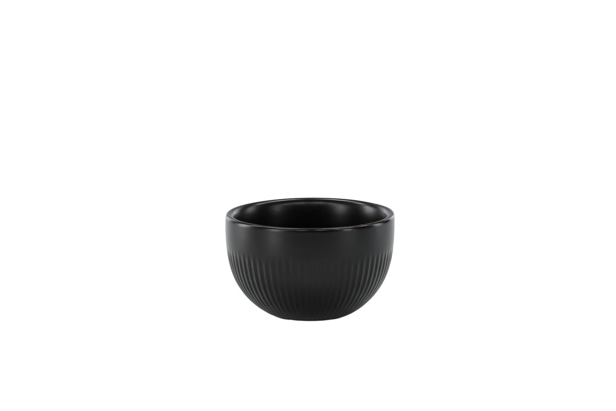 Posh ljusstake 9x6 cm mattsvart stengods
