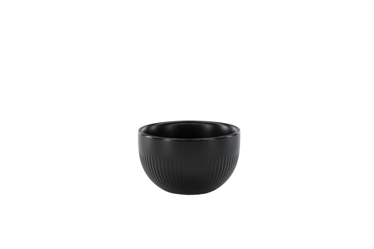 Posh ljusstake 9x6 cm mattsvart stengods