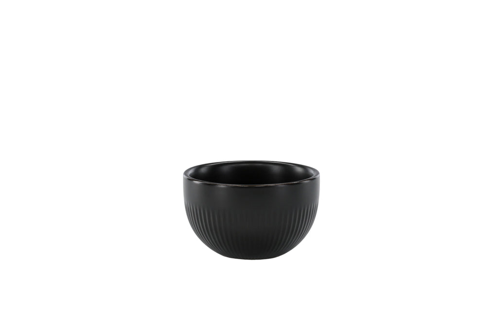 Posh ljusstake 9x6 cm mattsvart stengods
