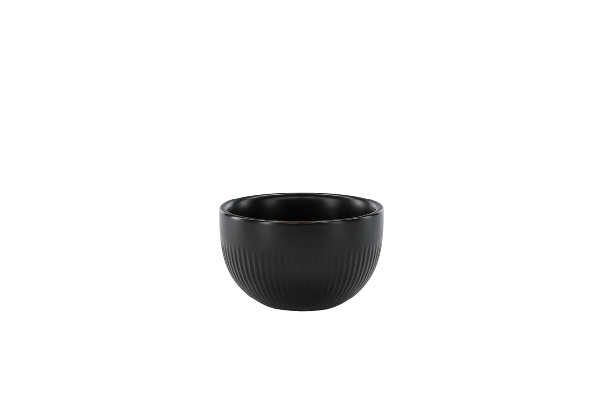 Posh ljusstake 9x6 cm mattsvart stengods