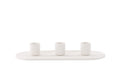 Dian ljusstake B24xH4 cm vit