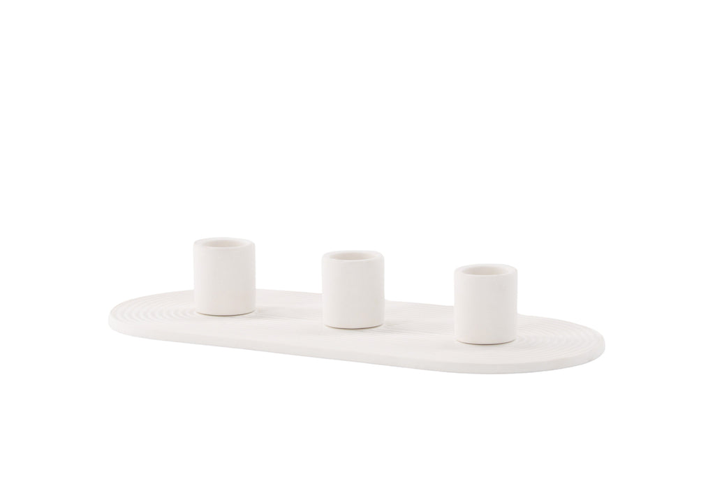 Dian ljusstake B24xH4 cm vit