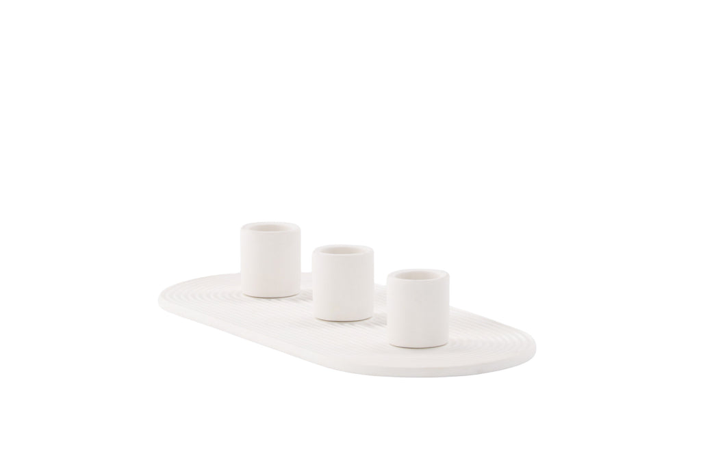 Dian ljusstake B24xH4 cm vit