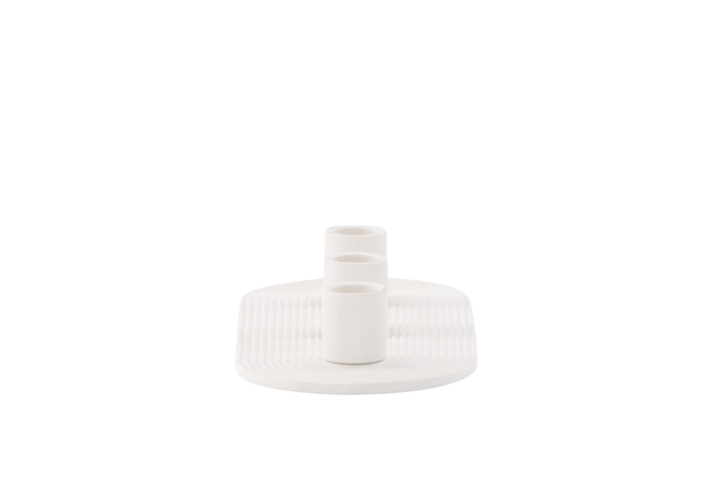 Dian ljusstake B24xH4 cm vit