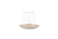 Archy ljuslykta 12x10 cm beige/klart glas