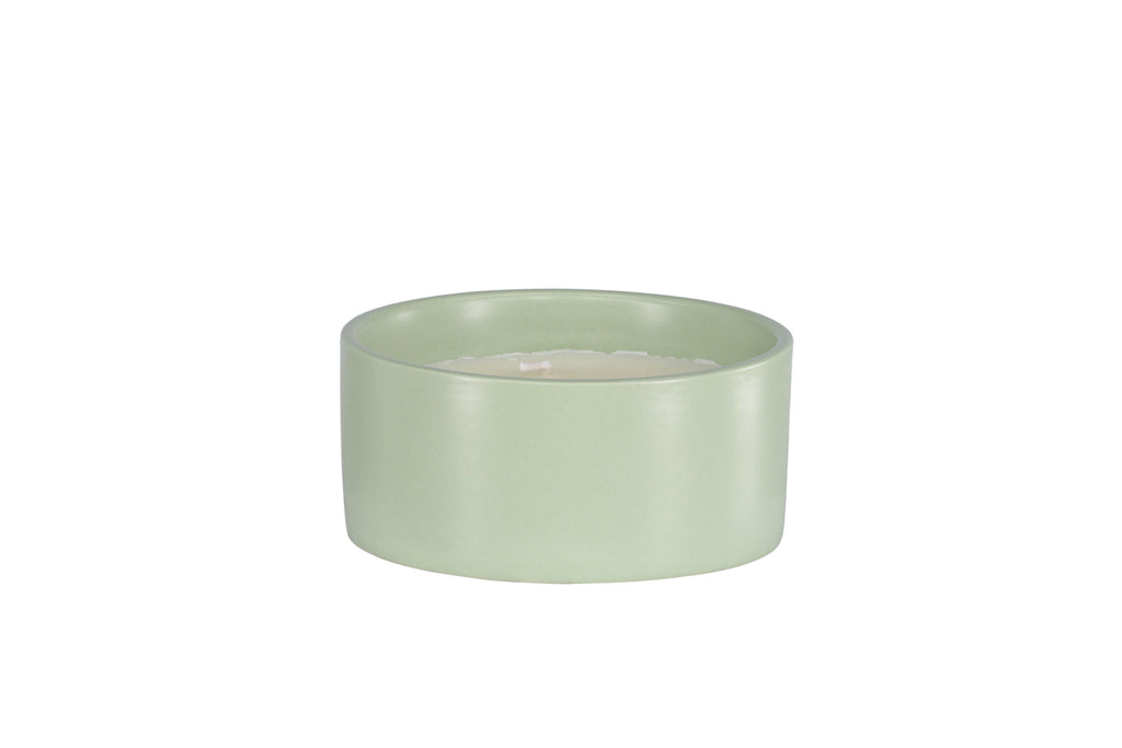 Douglas doftljus Ø13 cm höjd 6 cm grön keramik