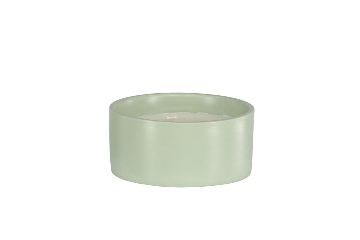 Douglas doftljus Ø13 cm höjd 6 cm grön keramik