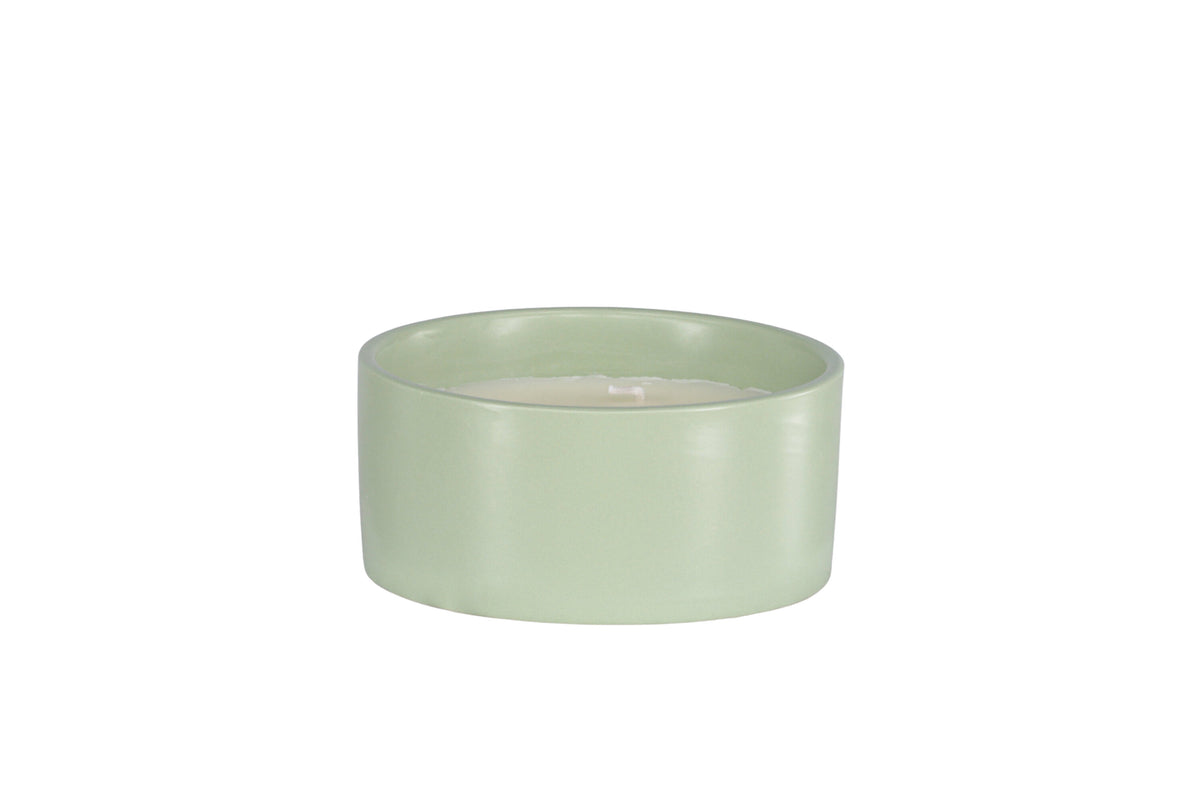 Douglas doftljus Ø13 cm höjd 6 cm grön keramik
