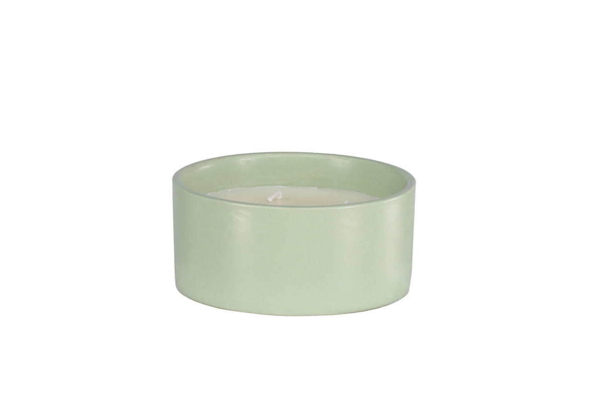 Douglas doftljus Ø13 cm höjd 6 cm grön keramik