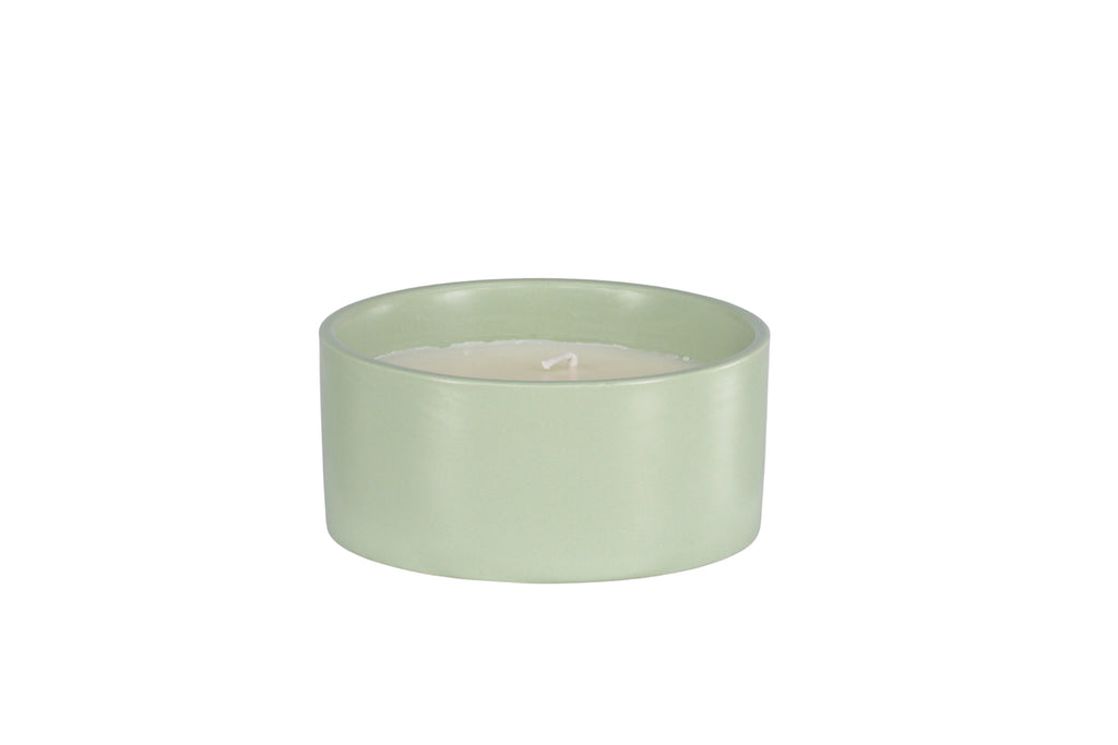 Douglas doftljus Ø13 cm höjd 6 cm grön keramik