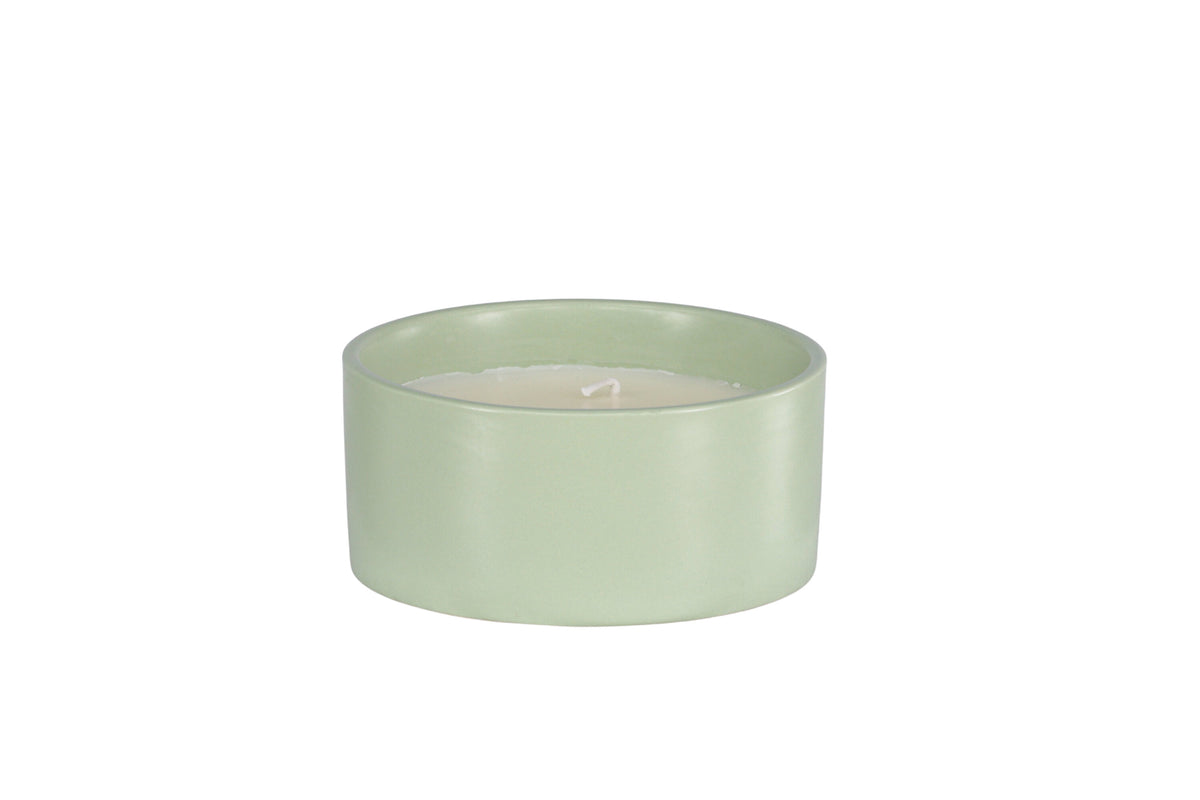 Douglas doftljus Ø13 cm höjd 6 cm grön keramik