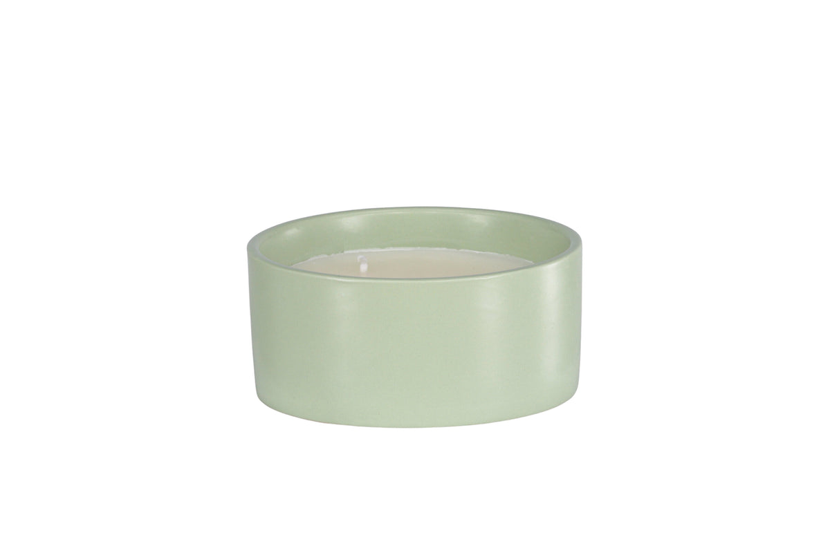 Douglas doftljus Ø13 cm höjd 6 cm grön keramik