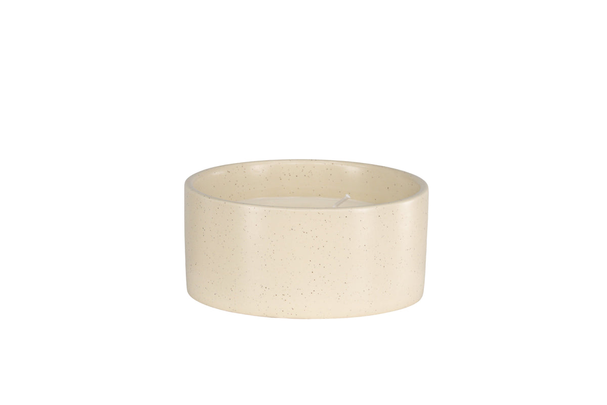 Douglas doftljus Ø13x6 cm beige med svarta prickar