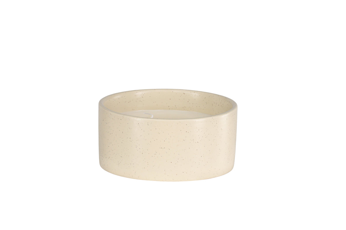 Douglas doftljus Ø13x6 cm beige med svarta prickar