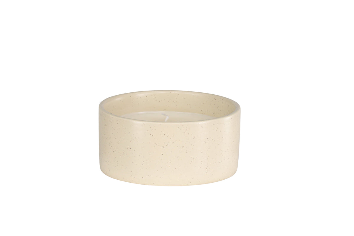 Douglas doftljus Ø13x6 cm beige med svarta prickar