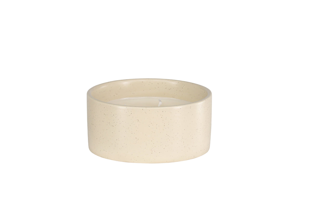 Douglas doftljus Ø13x6 cm beige med svarta prickar