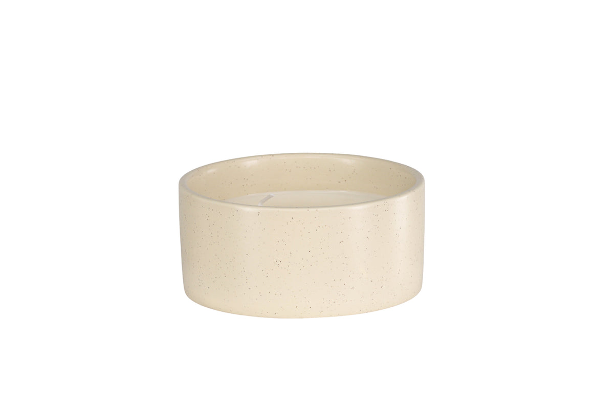 Douglas doftljus Ø13x6 cm beige med svarta prickar