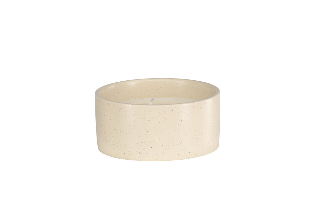 Douglas doftljus Ø13x6 cm beige med svarta prickar