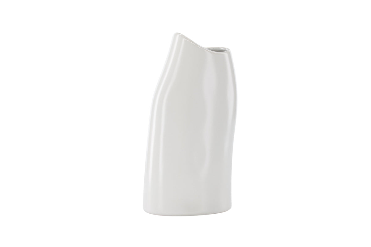 Ernst vas 12x9x23 cm vit i stengods