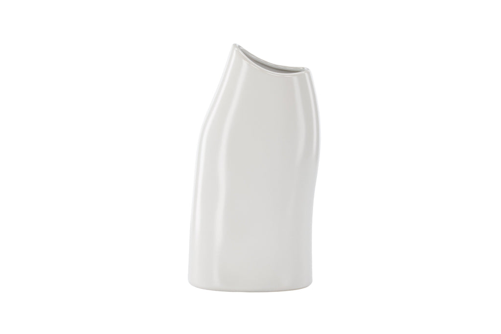 Ernst vas 12x9x23 cm vit i stengods